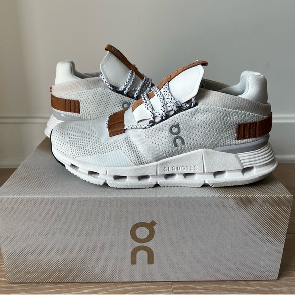 ON Running Cloudnova Women Shoes Size 8.5 White Pearl - Picture 7 of 12